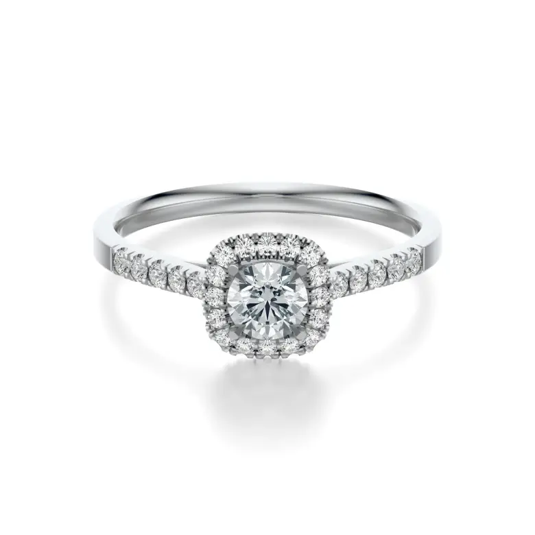 Pierścionek z białego złota z diamentami Pierścionek z białego złota z diamentami